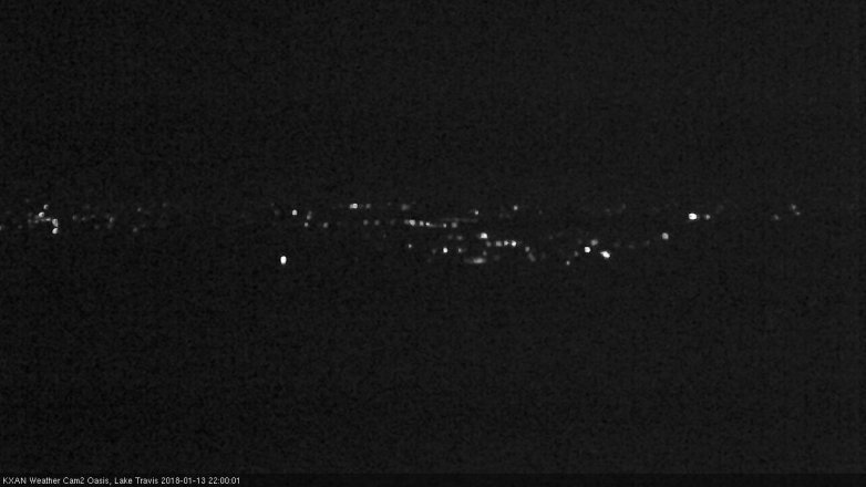 Lake Travis webcam, January 13, 2018 9:10 PM CT