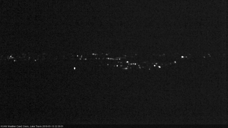 Lake Travis webcam, January 13, 2018 9:55 PM CT