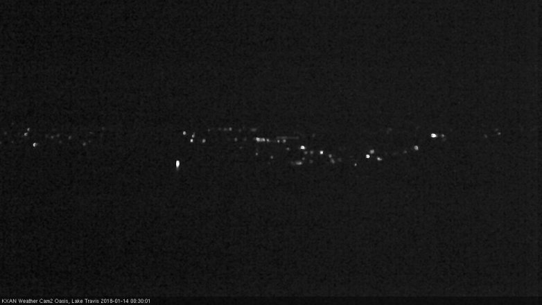 Lake Travis webcam, January 13, 2018 11:55 PM CT