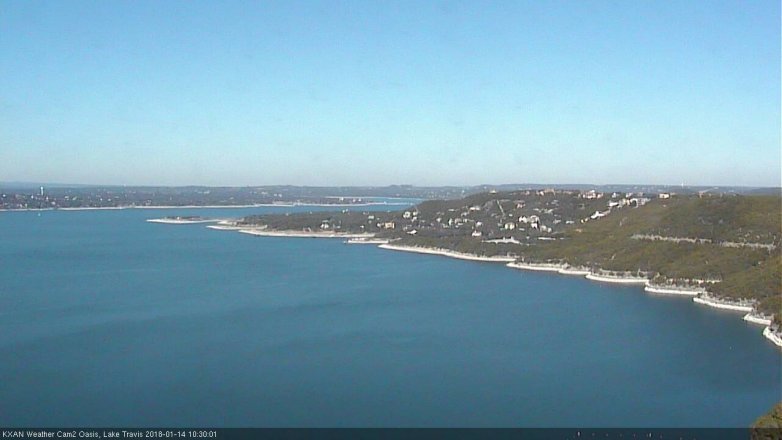 Lake Travis webcam, January 14, 2018 9:55 AM CT