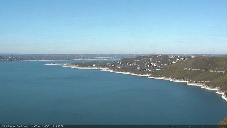 Lake Travis webcam, January 14, 2018 10:20 AM CT