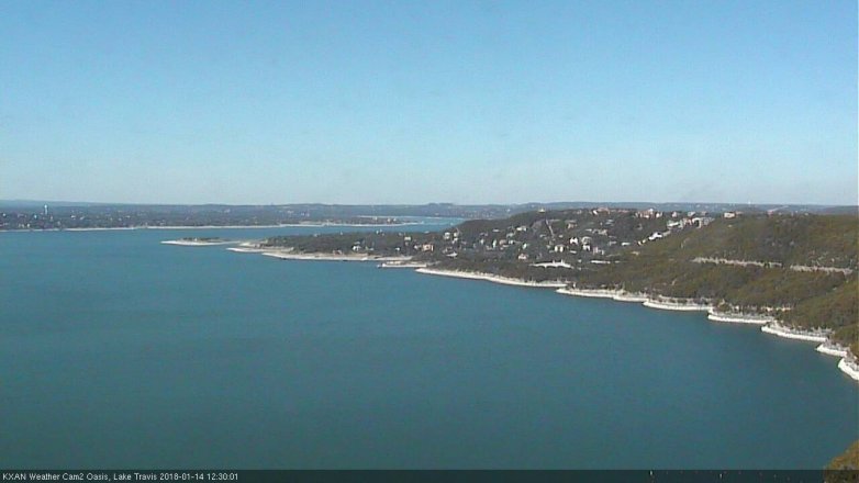 Lake Travis webcam, January 14, 2018 11:50 AM CT