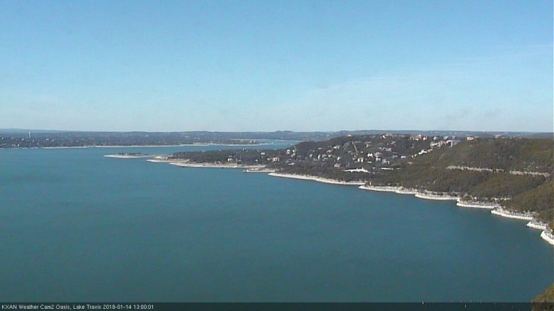 Lake Travis webcam, January 14, 2018 12:10 PM CT