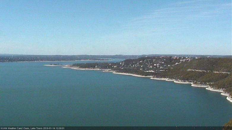 Lake Travis webcam, January 14, 2018 12:55 PM CT