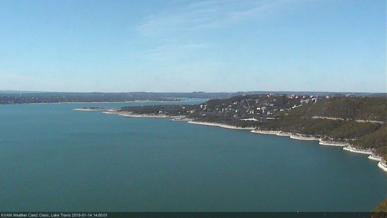 Lake Travis webcam, January 14, 2018 1:05 PM CT