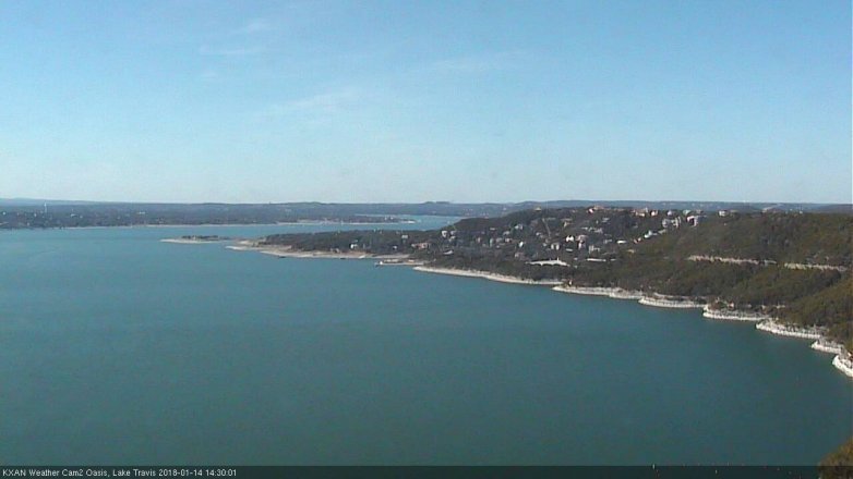 Lake Travis webcam, January 14, 2018 1:40 PM CT