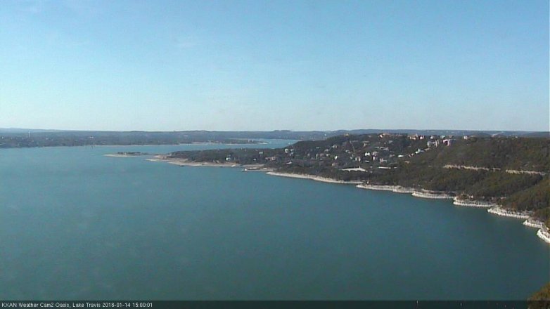 Lake Travis webcam, January 14, 2018 2:05 PM CT