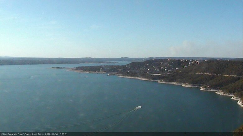 Lake Travis webcam, January 14, 2018 3:25 PM CT