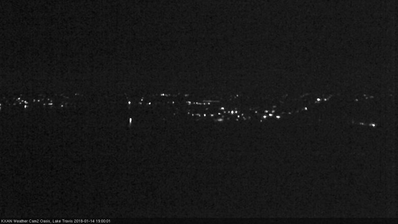 Lake Travis webcam, January 14, 2018 6:30 PM CT