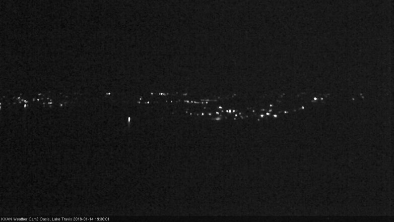 Lake Travis webcam, January 14, 2018 7:00 PM CT