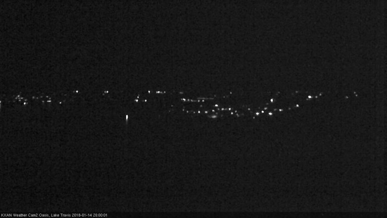 Lake Travis webcam, January 14, 2018 7:15 PM CT