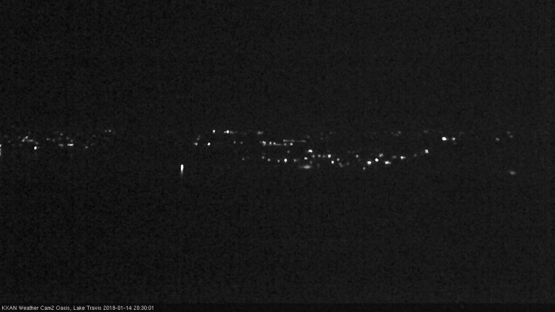 Lake Travis webcam, January 14, 2018 7:50 PM CT