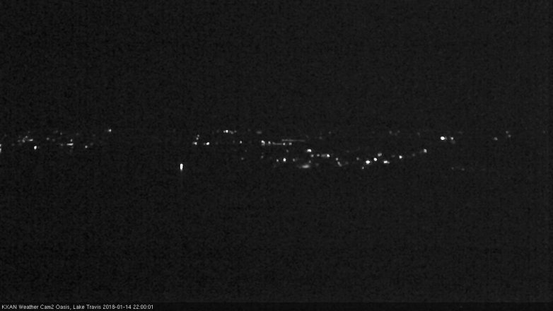 Lake Travis webcam, January 14, 2018 9:05 PM CT