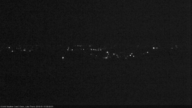 Lake Travis webcam, January 14, 2018 11:20 PM CT