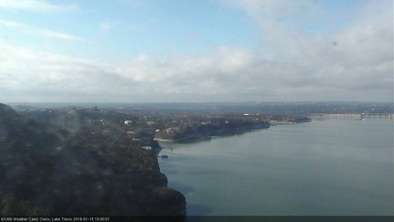 Lake Travis webcam, January 15, 2018 9:10 AM CT