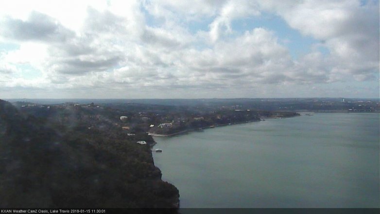 Lake Travis webcam, January 15, 2018 10:55 AM CT