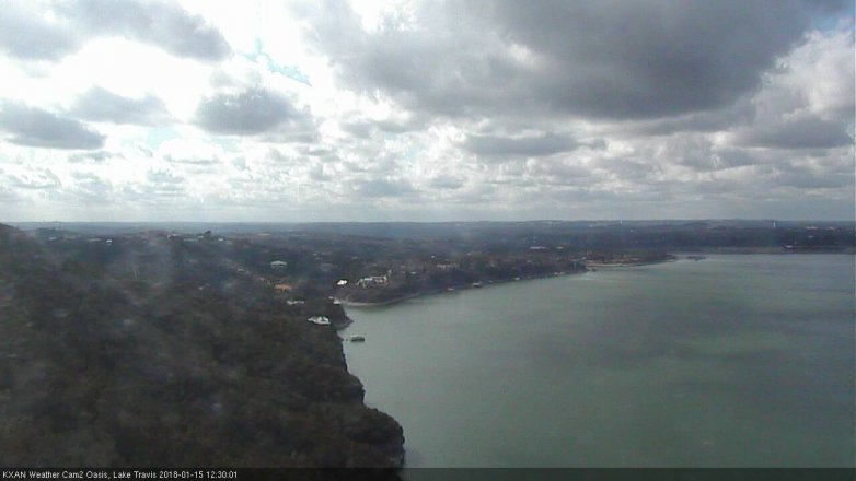 Lake Travis webcam, January 15, 2018 11:55 AM CT