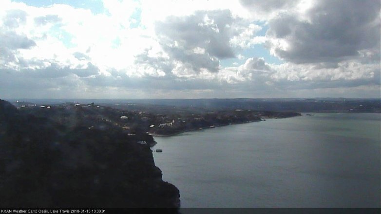 Lake Travis webcam, January 15, 2018 12:35 PM CT