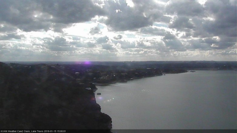 Lake Travis webcam, January 15, 2018 2:30 PM CT
