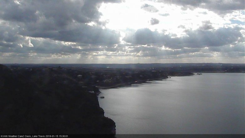 Lake Travis webcam, January 15, 2018 2:50 PM CT
