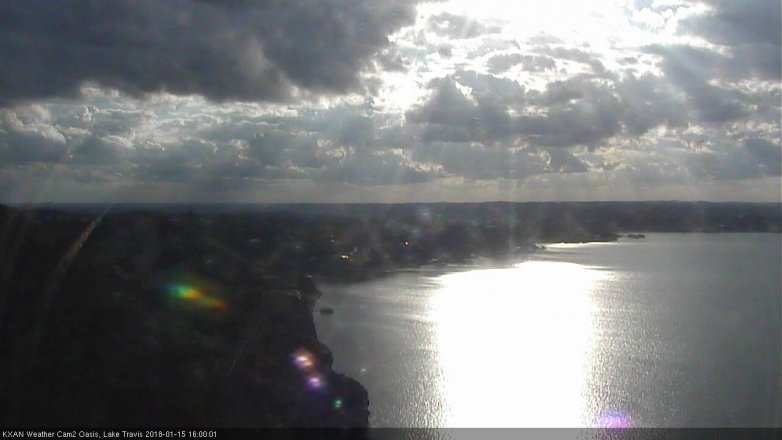 Lake Travis webcam, January 15, 2018 3:20 PM CT