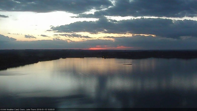 Lake Travis webcam, January 15, 2018 5:20 PM CT