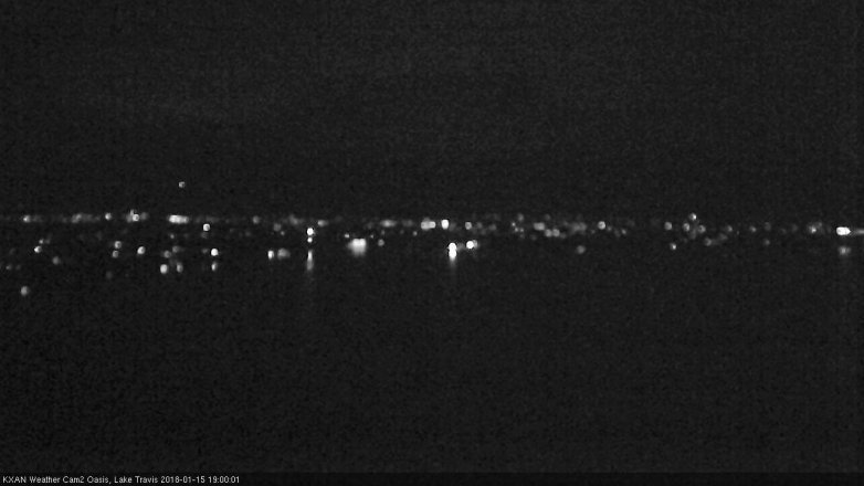 Lake Travis webcam, January 15, 2018 6:15 PM CT
