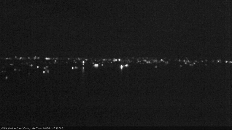 Lake Travis webcam, January 15, 2018 6:50 PM CT