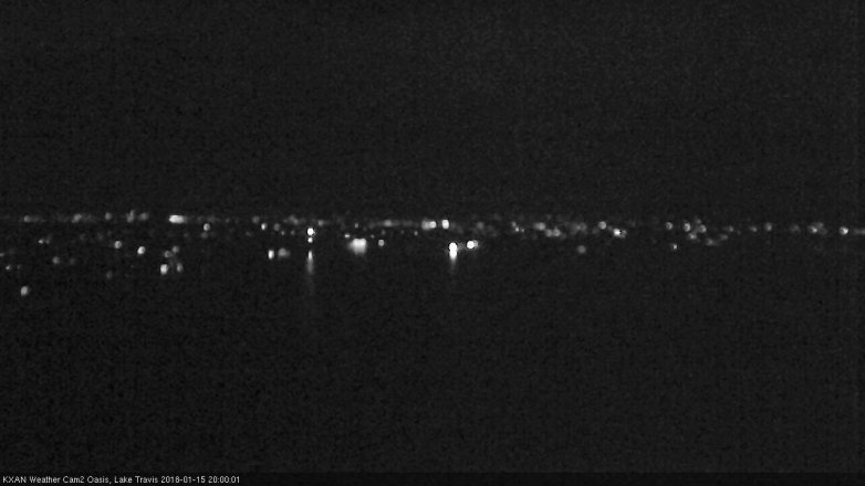 Lake Travis webcam, January 15, 2018 7:30 PM CT