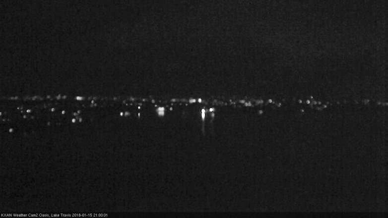 Lake Travis webcam, January 15, 2018 8:10 PM CT