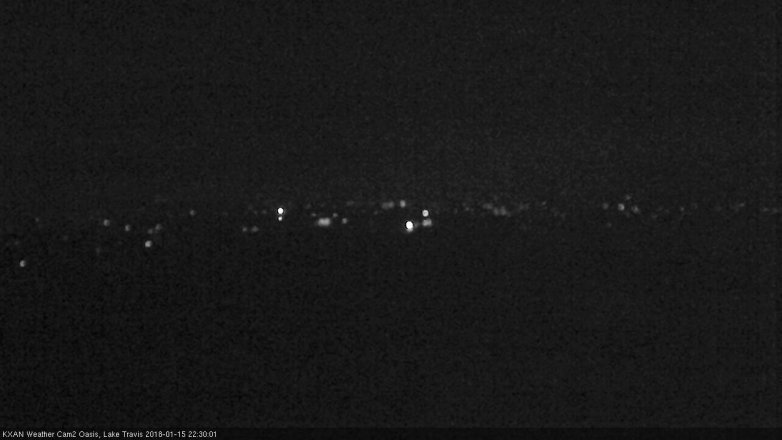 Lake Travis webcam, January 15, 2018 9:35 PM CT