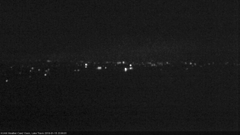 Lake Travis webcam, January 15, 2018 10:05 PM CT