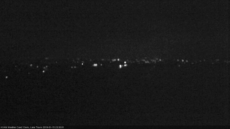 Lake Travis webcam, January 15, 2018 10:35 PM CT