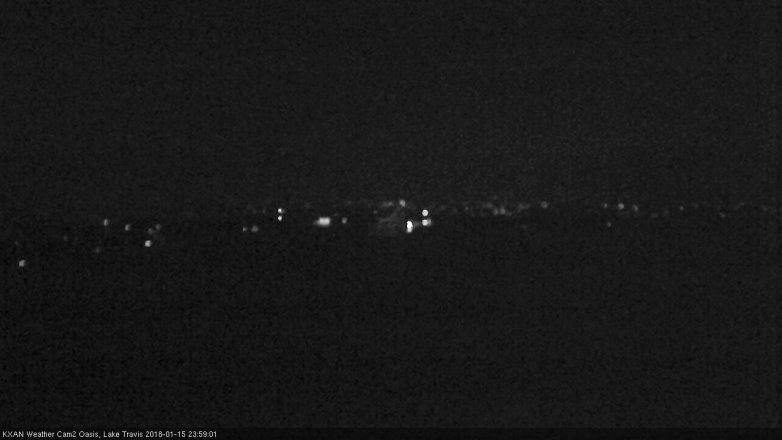 Lake Travis webcam, January 15, 2018 11:10 PM CT