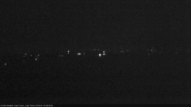 Lake Travis webcam, January 15, 2018 11:55 PM CT