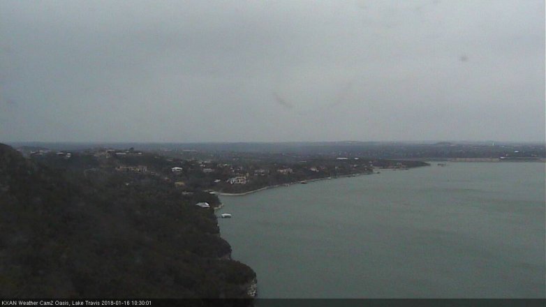 Lake Travis webcam, January 16, 2018 9:55 AM CT