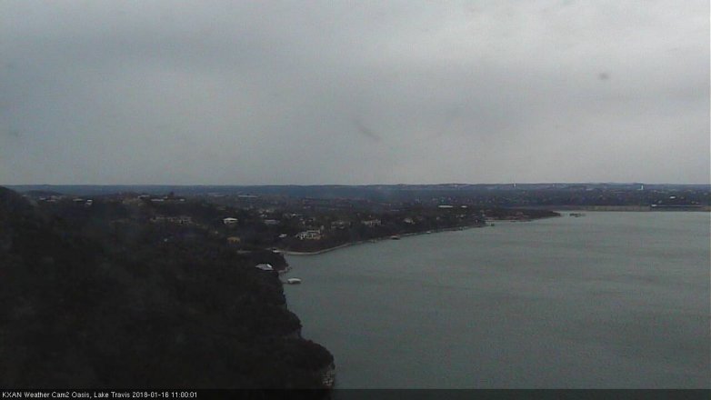 Lake Travis webcam, January 16, 2018 10:05 AM CT