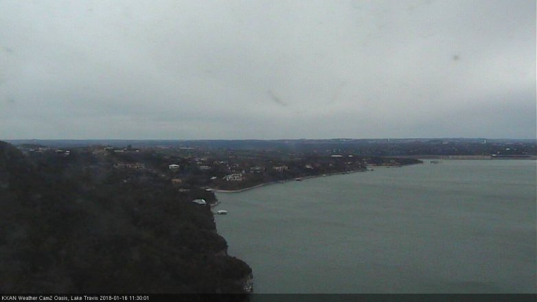 Lake Travis webcam, January 16, 2018 10:55 AM CT