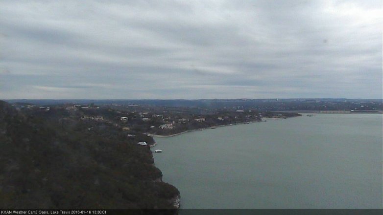 Lake Travis webcam, January 16, 2018 12:35 PM CT