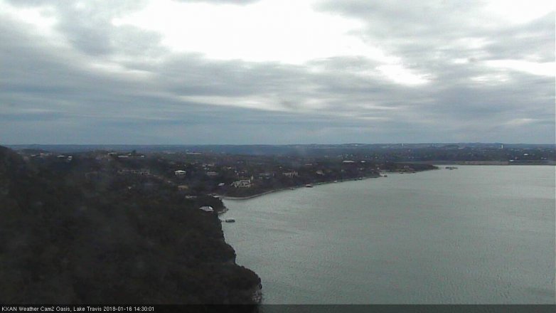 Lake Travis webcam, January 16, 2018 1:40 PM CT