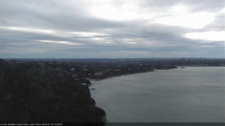Lake Travis webcam, January 16, 2018 2:15 PM CT