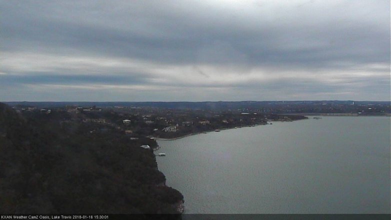 Lake Travis webcam, January 16, 2018 2:40 PM CT