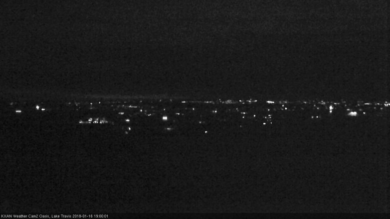 Lake Travis webcam, January 16, 2018 6:25 PM CT
