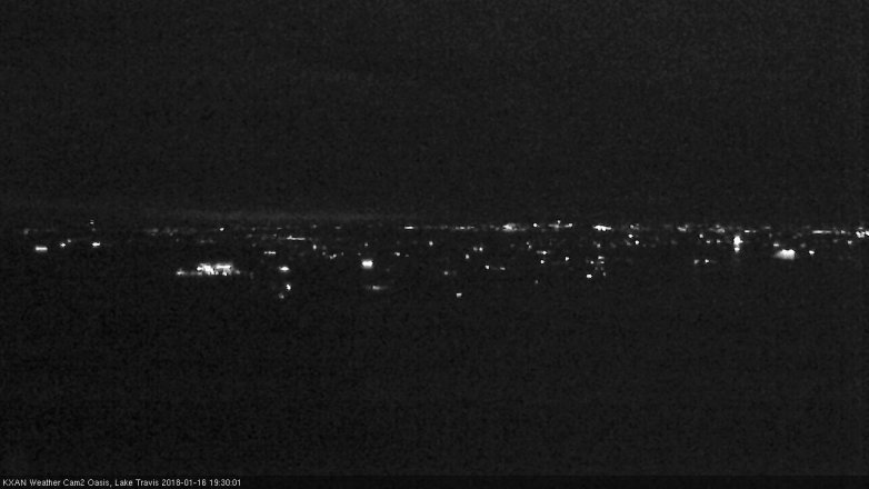 Lake Travis webcam, January 16, 2018 6:55 PM CT