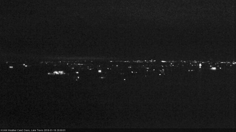 Lake Travis webcam, January 16, 2018 7:25 PM CT