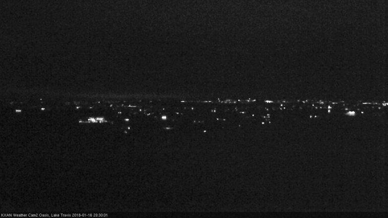 Lake Travis webcam, January 16, 2018 7:40 PM CT