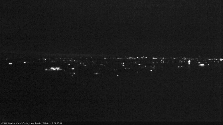 Lake Travis webcam, January 16, 2018 8:10 PM CT