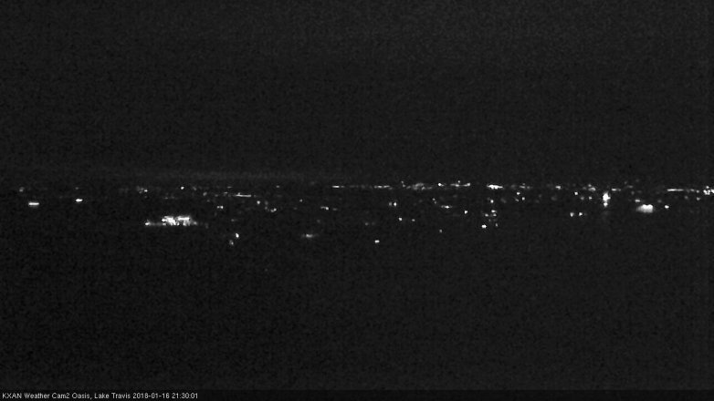 Lake Travis webcam, January 16, 2018 8:35 PM CT