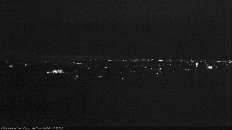 Lake Travis webcam, January 16, 2018 9:55 PM CT