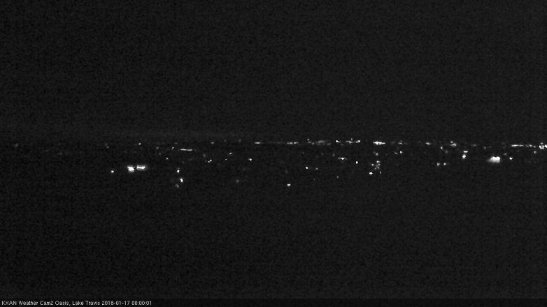 Lake Travis webcam, January 16, 2018 11:10 PM CT